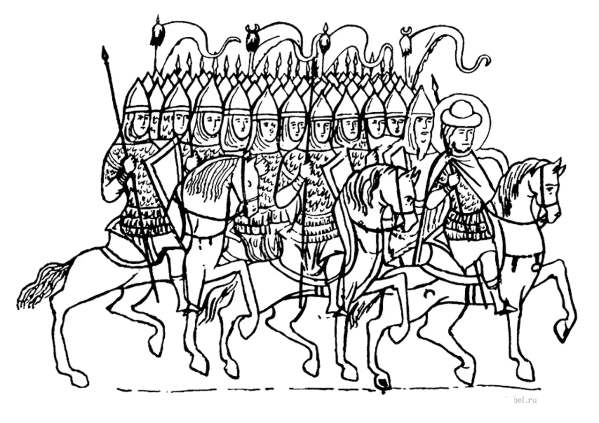 Куликовская битва князь Дмитрий раскраски