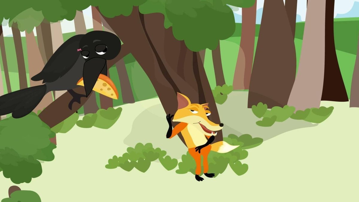 Фон для басни ворона и лисица