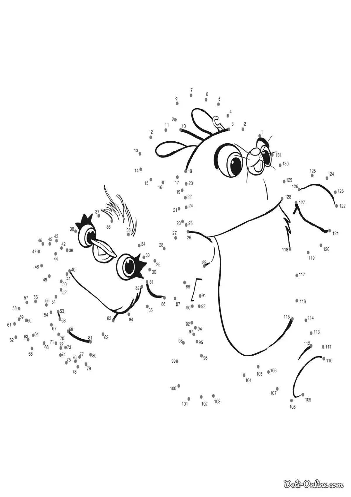 Соединить по точкам для детей