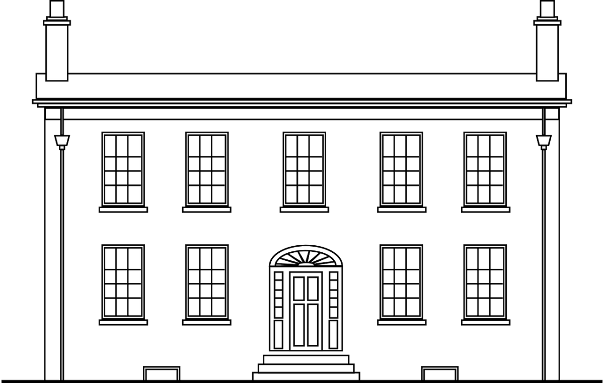 Раскраска кукольный домик