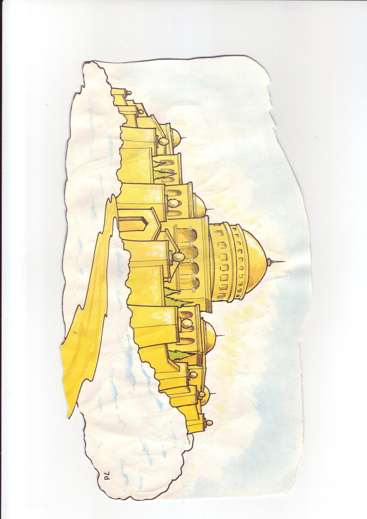 Замок для раскрашивания для детей