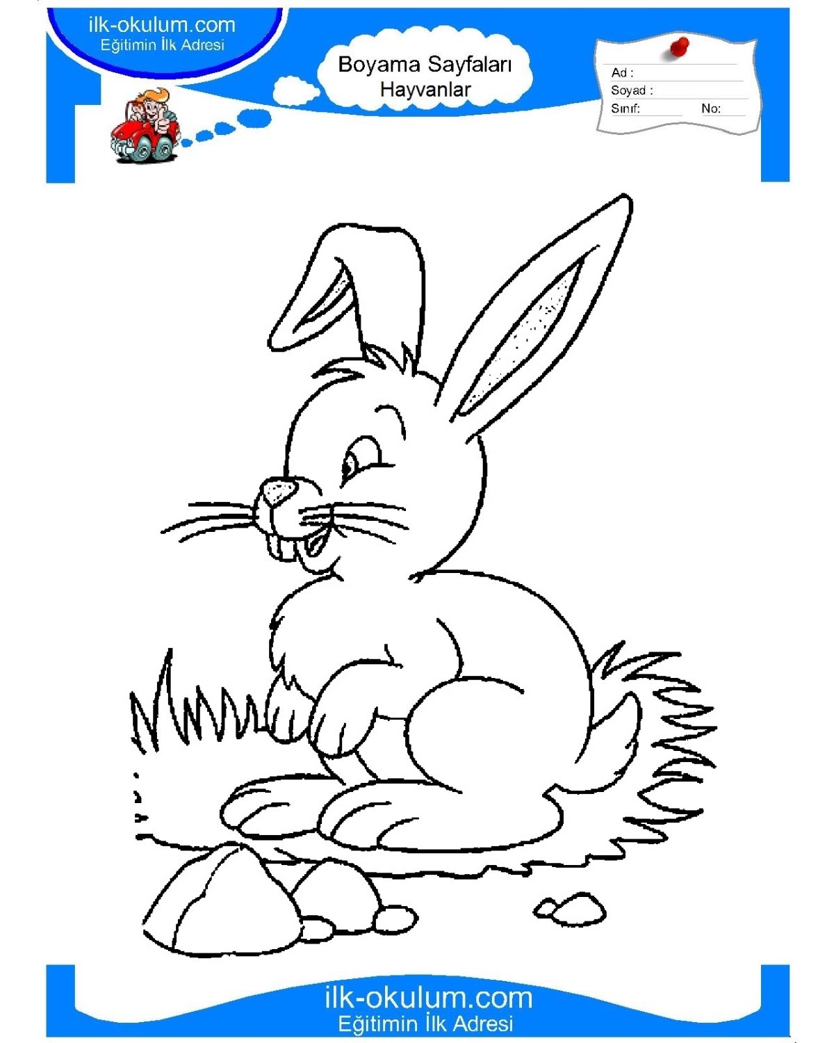 Заяц раскраска