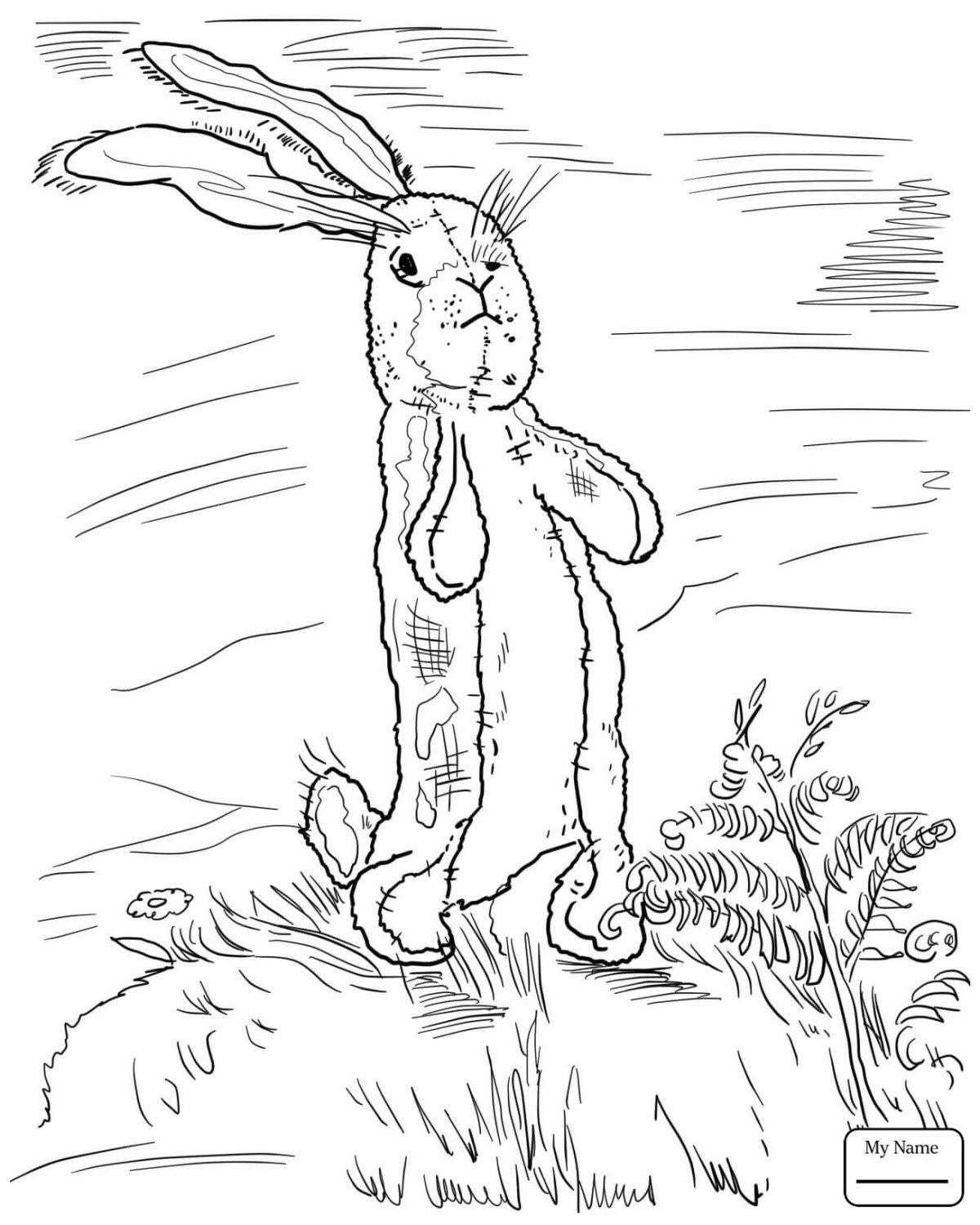 Храбрый заяц раскраска
