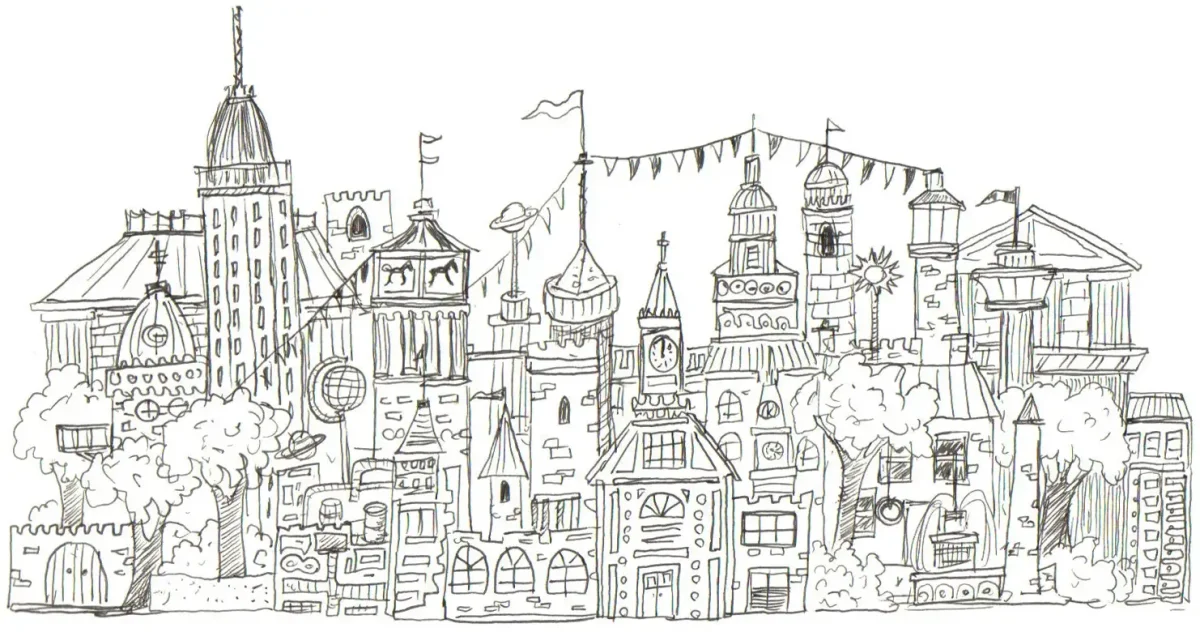 Эскиз волшебного города