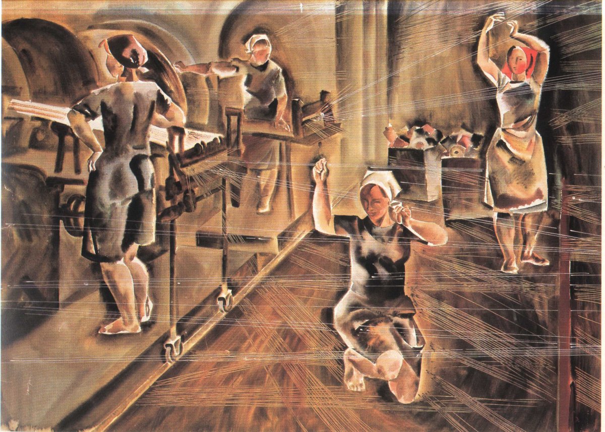 Дейнека "Ода весне. Текстильщицы", 1927