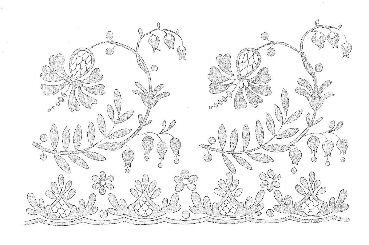 Растительные узоры для вышивки гладью