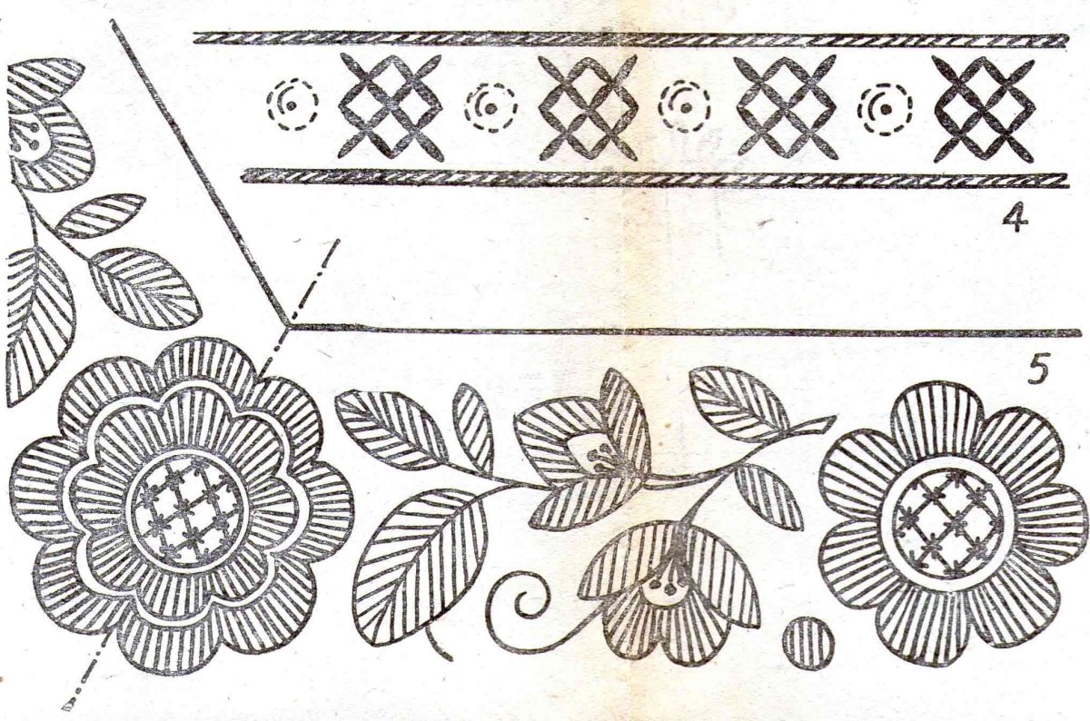 Мстерская белая гладь схемы