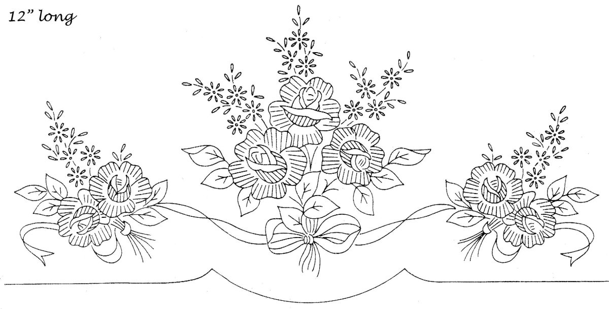 Схемы цветов для вышивки гладью