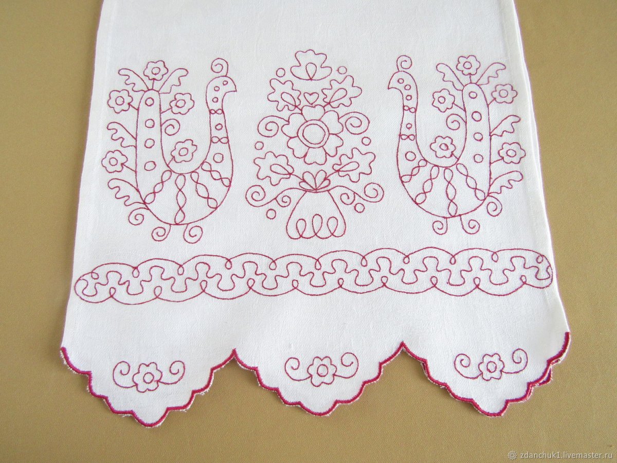 Роспись свадебного полотенца