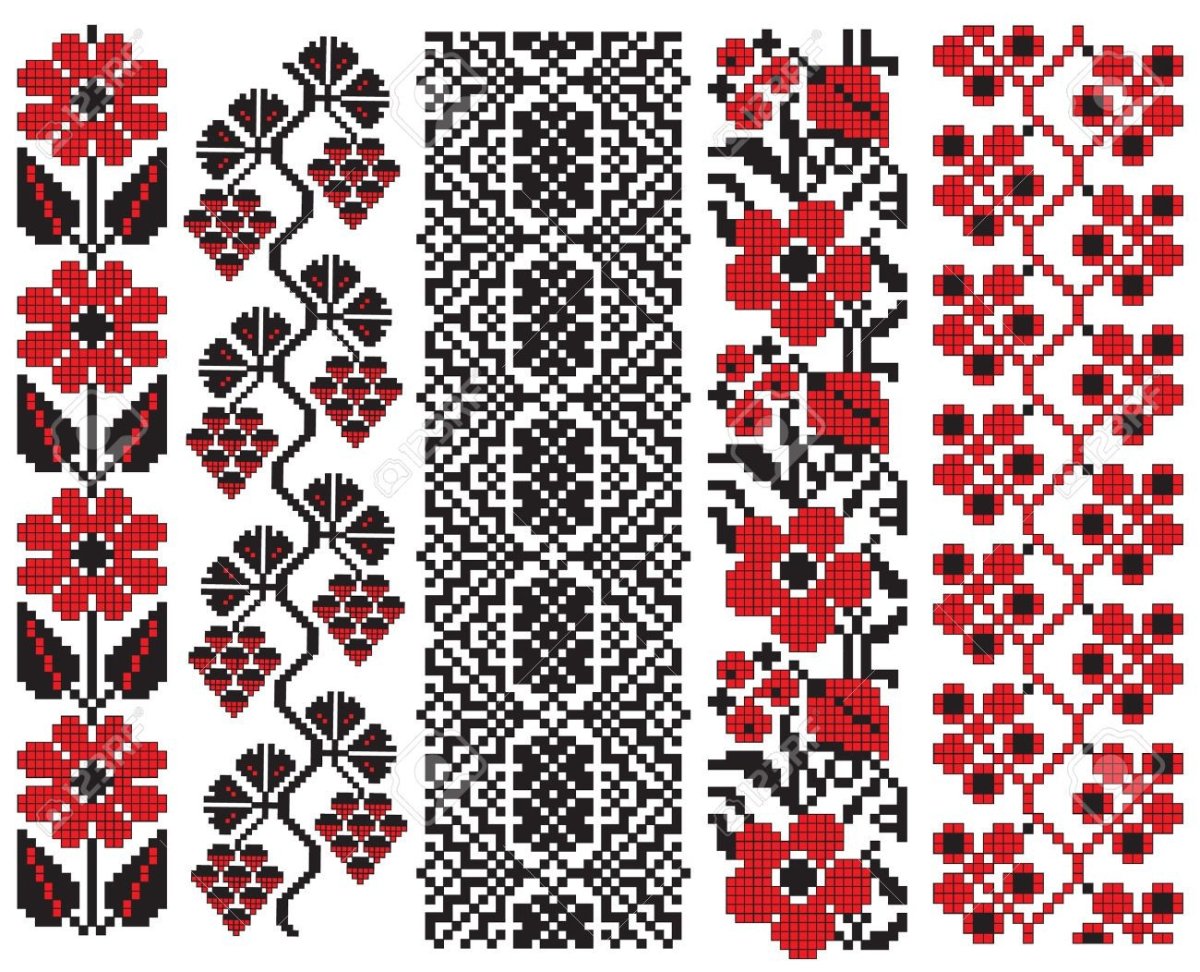 Вертикальный узор вышиванка