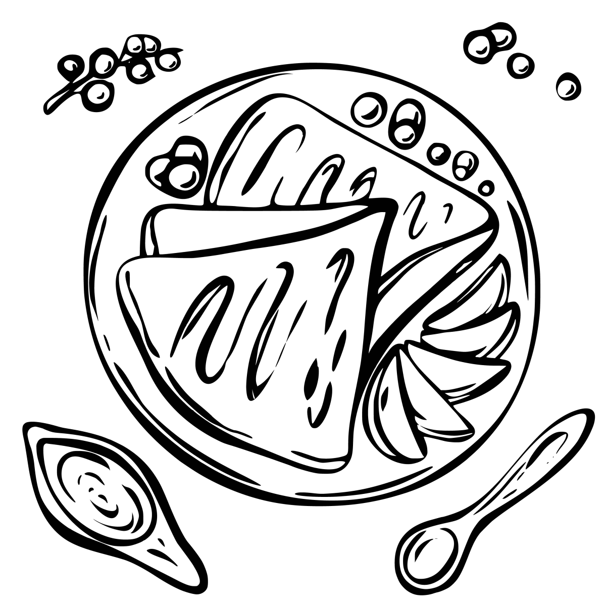 Фрукты раскраска для детей