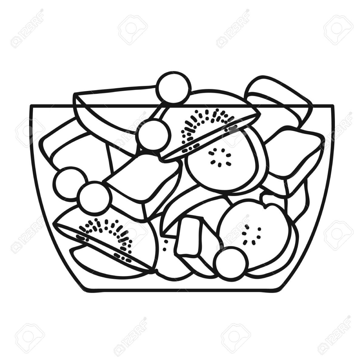 Здоровое питание раскраска