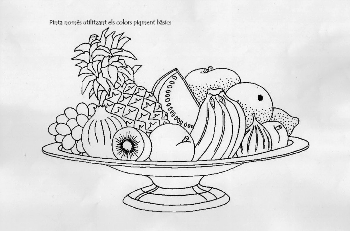 How to draw Vegetables on a Plate