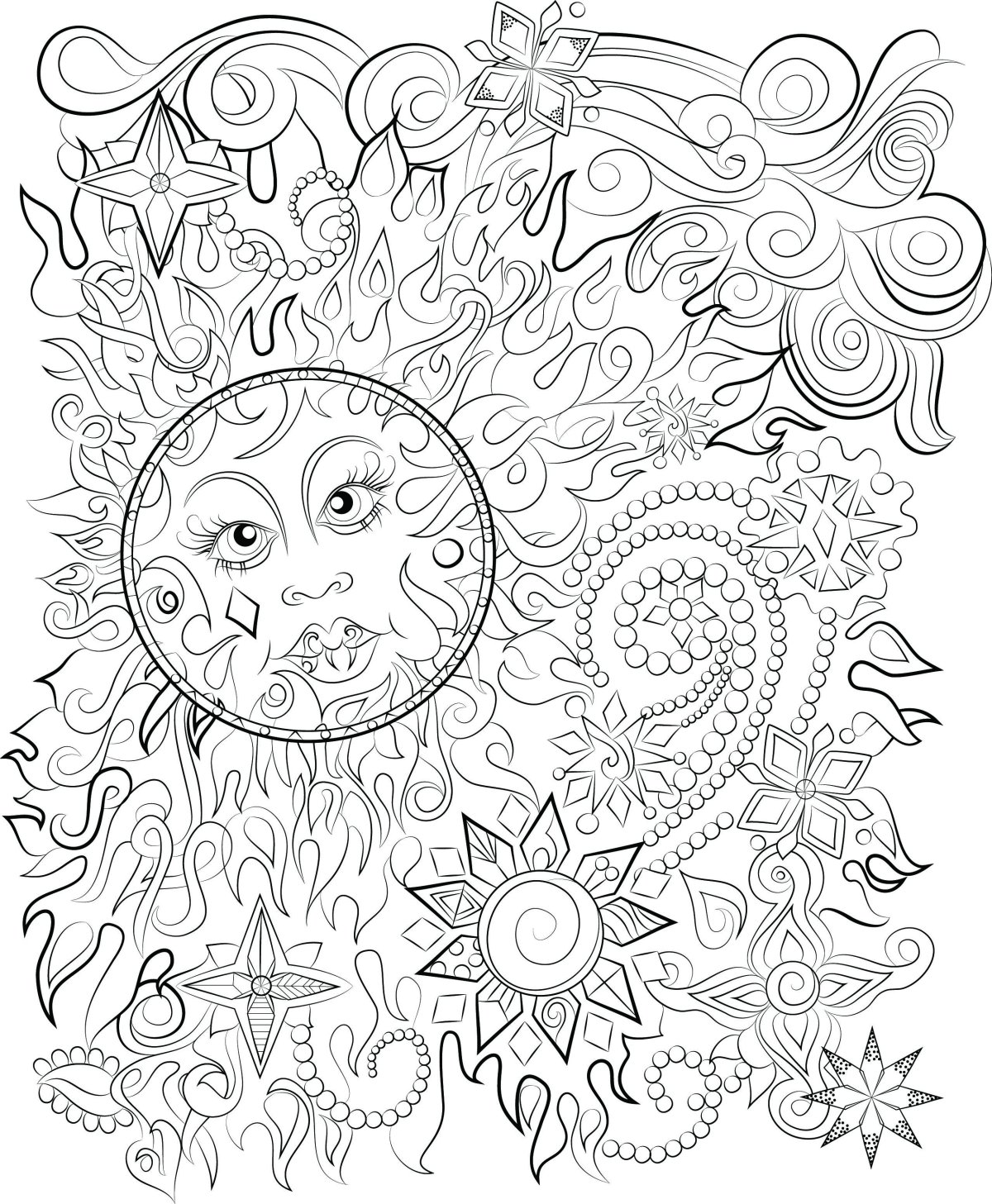 Раскраска антистресс космос