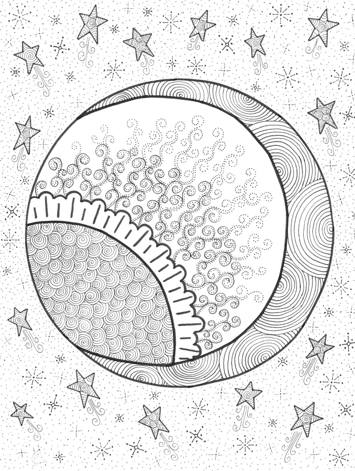 Космическая раскраска антистресс