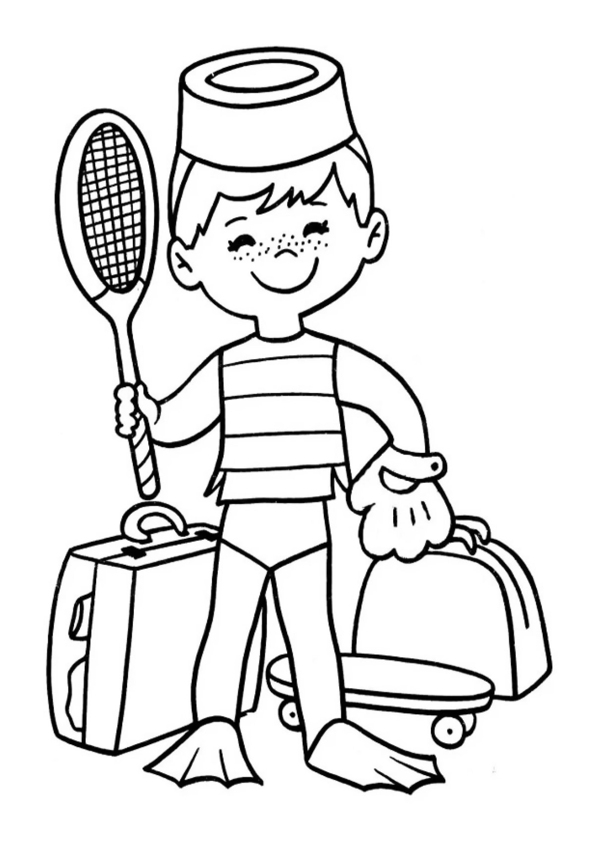 Мальчик пионер раскраска