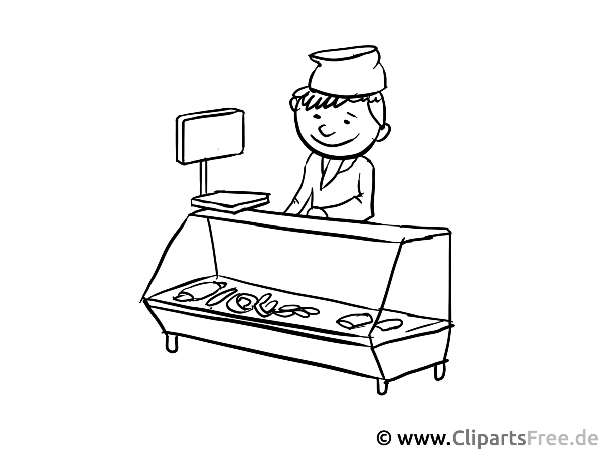 Раскраска профессии продавец