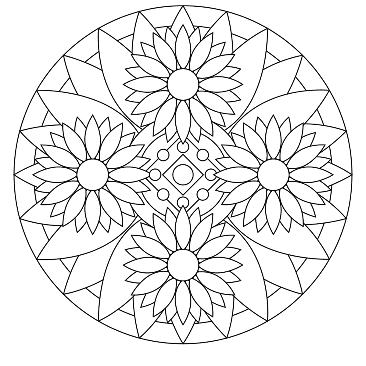 Мандала для раскрашивания