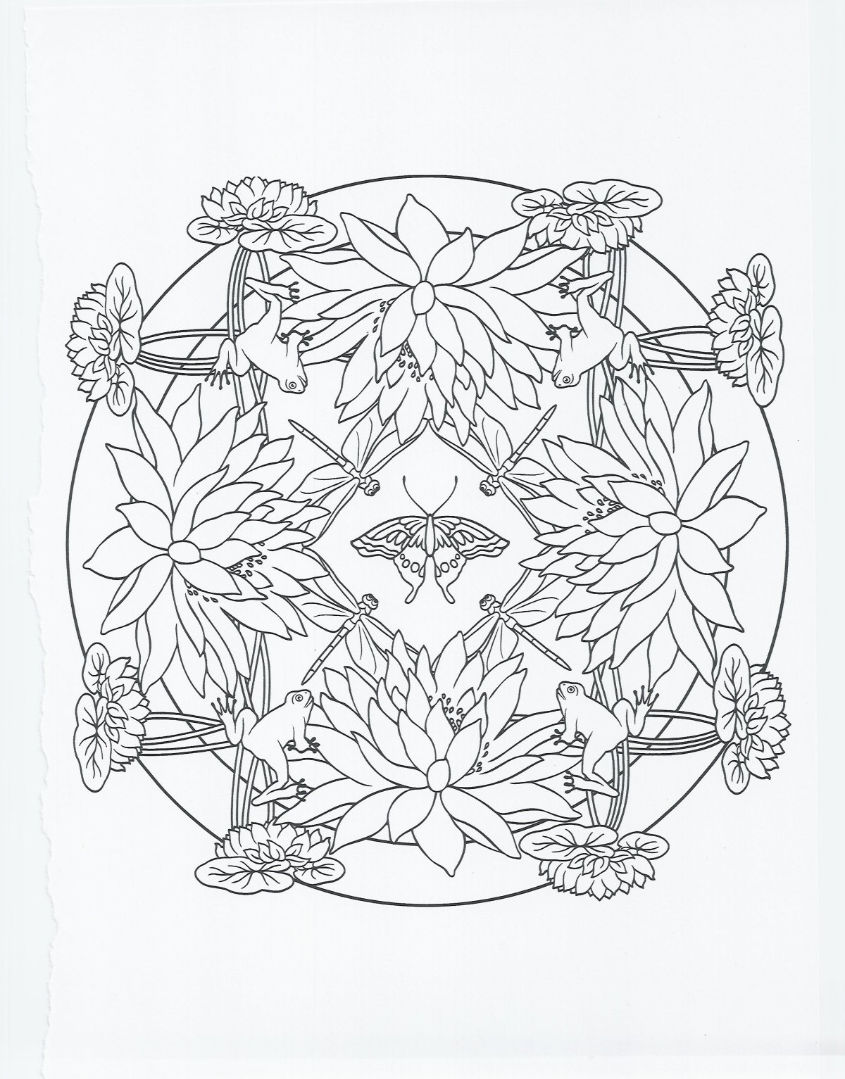 Весенние мандалы для раскрашивания