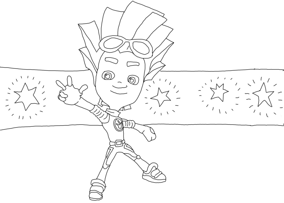 Раскраска Фиксики Файер