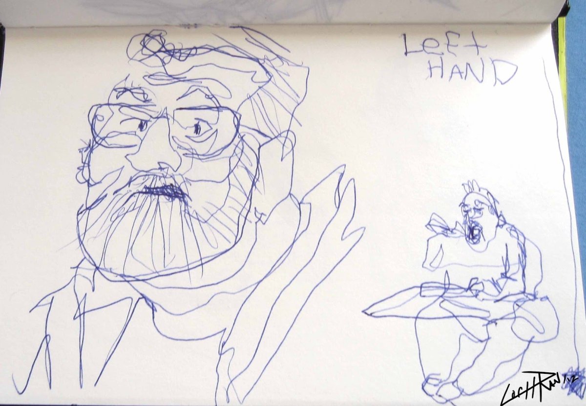 Левша рисунок карандашом