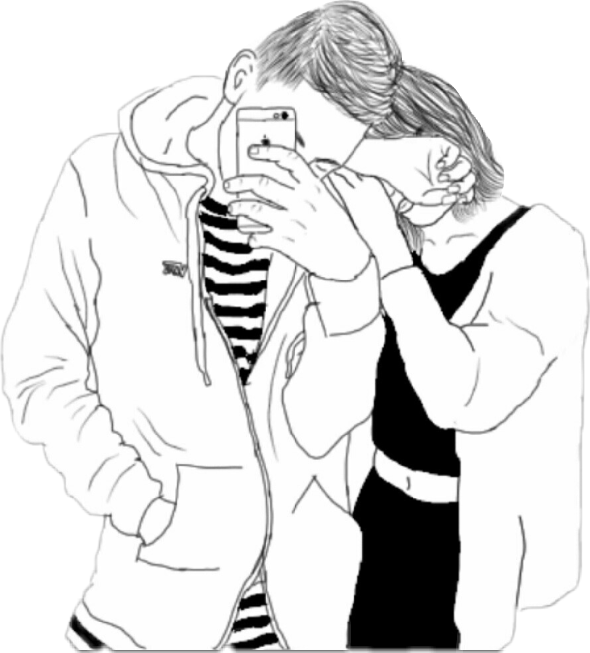 Раскраска девушка и мужчина