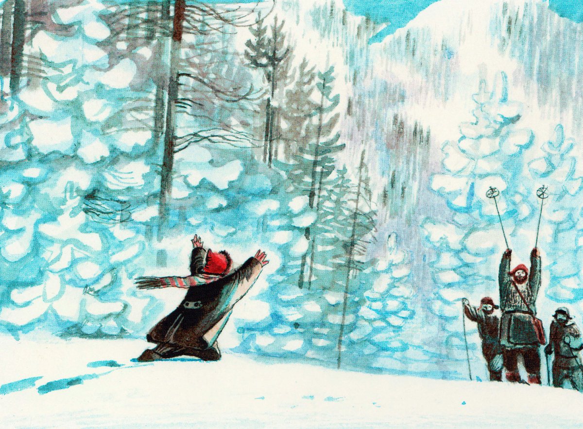 Иллюстрации к повести Гайдара Чук и Гек