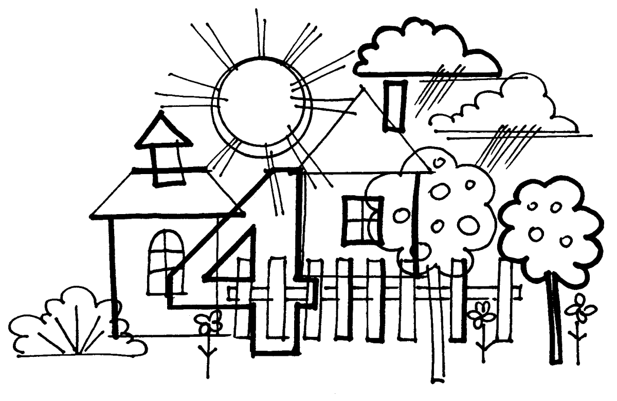 Раскраска город для детей