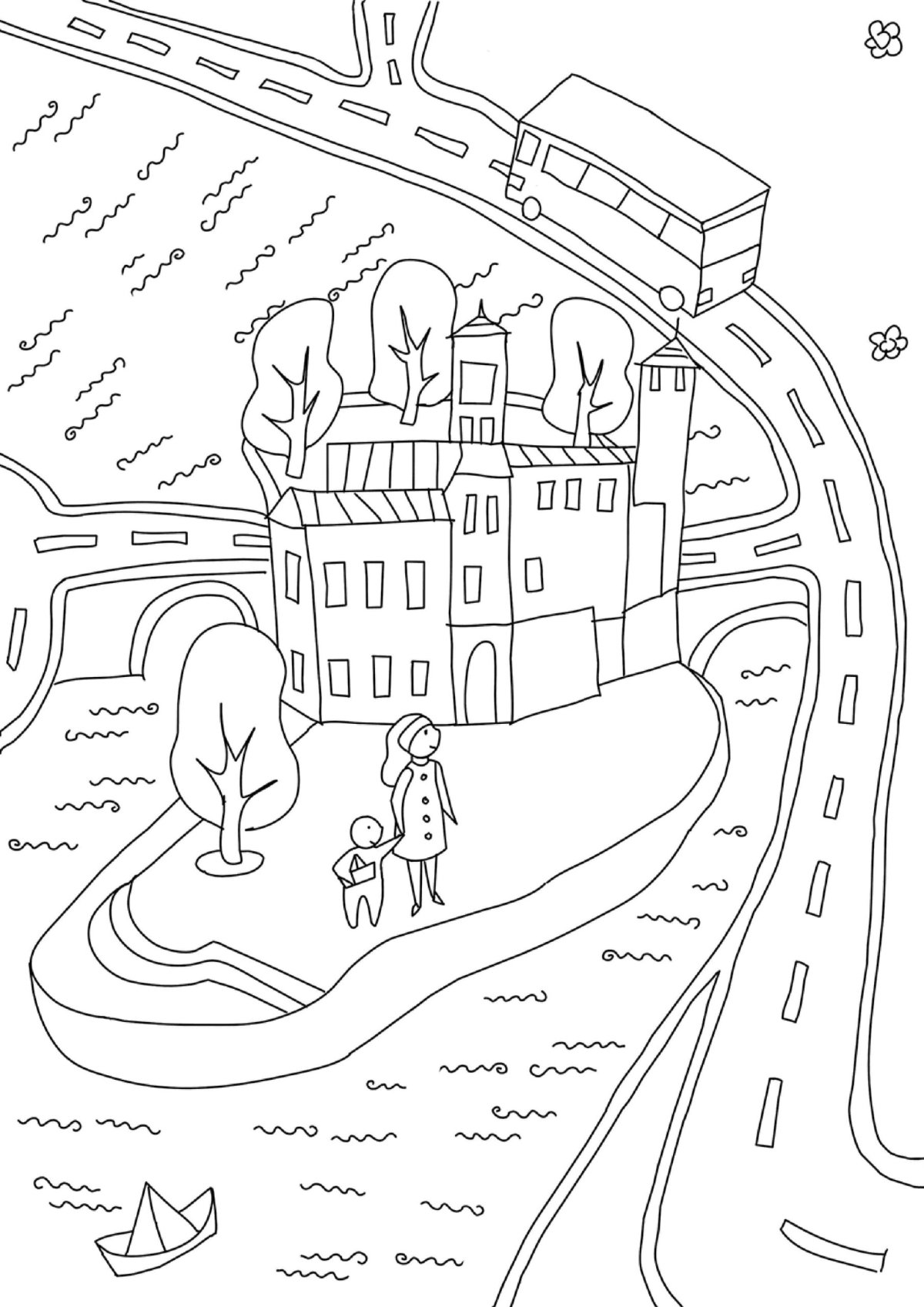 Раскраска улица