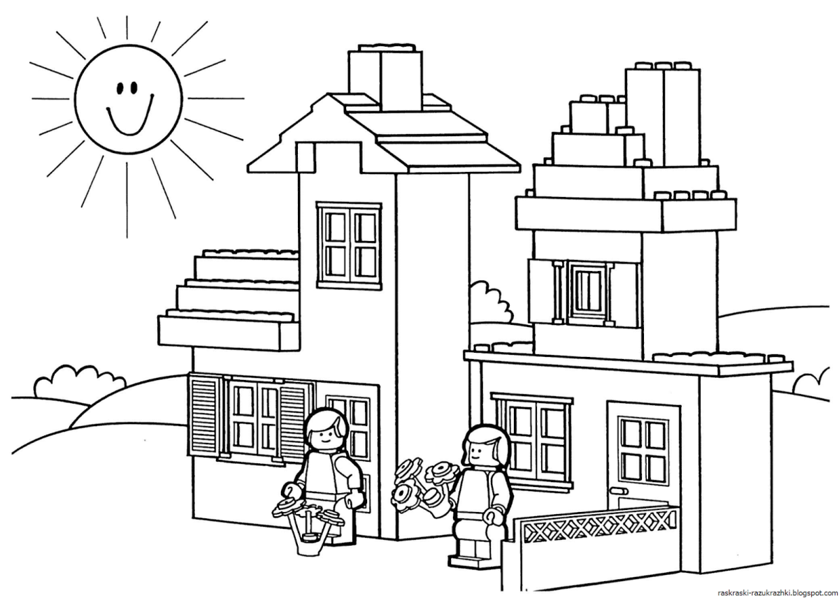 Раскраски город для детей 4-5 лет