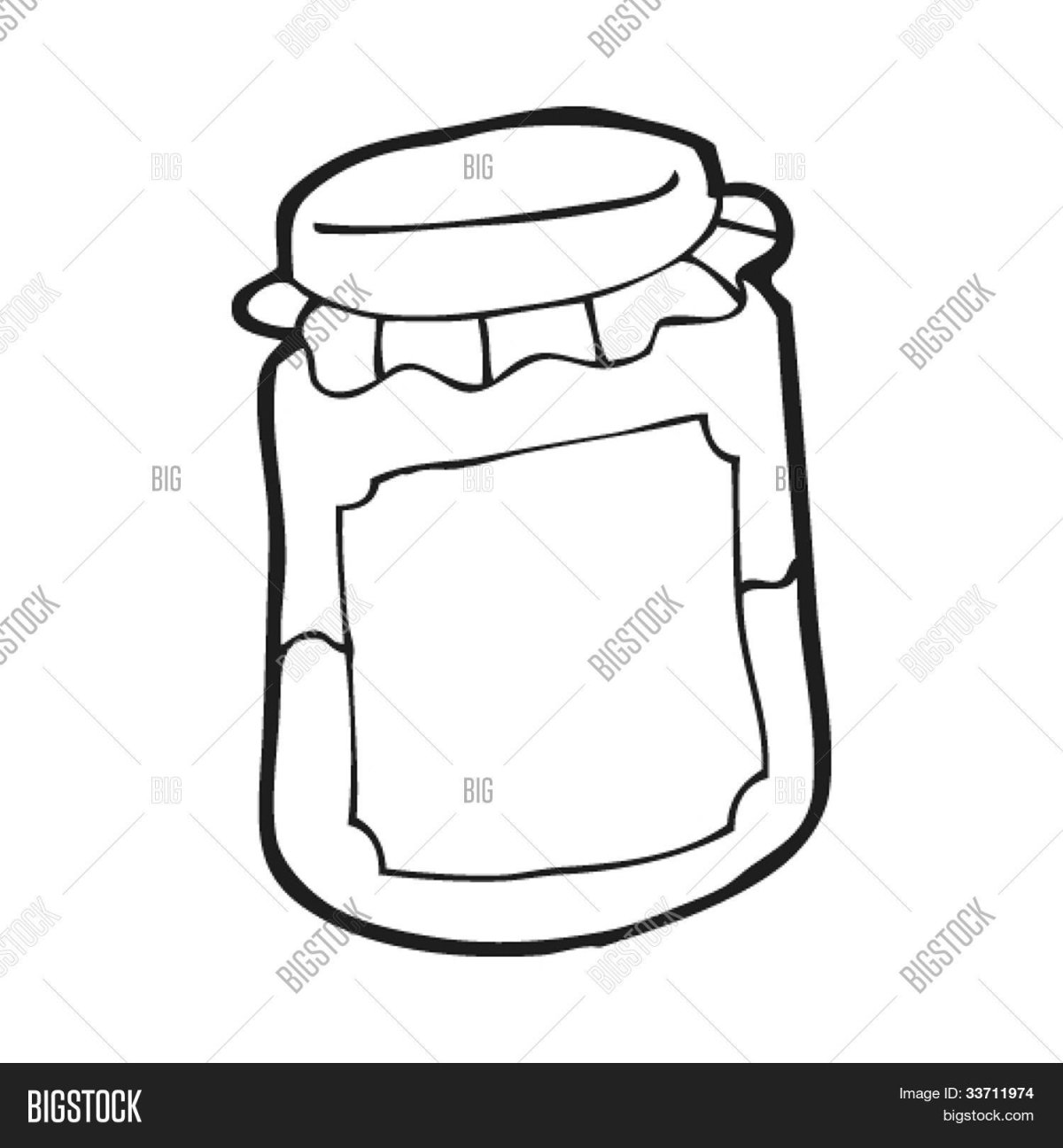 Трафарет банки варенья