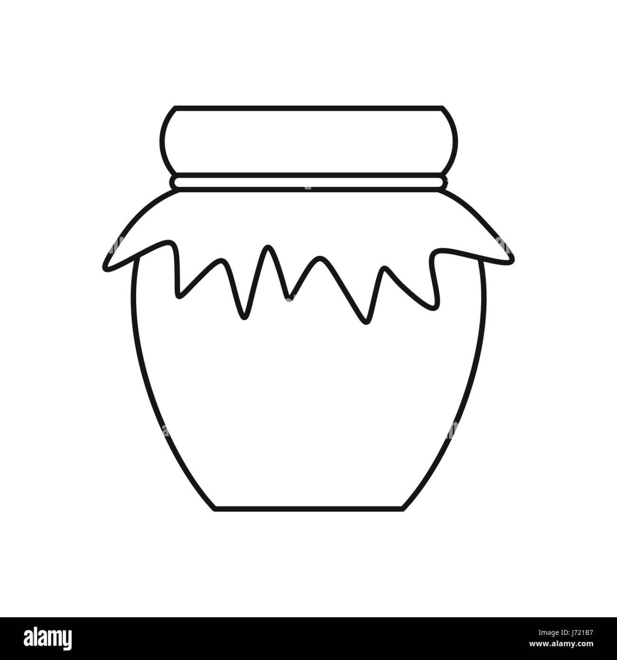 Банка с вареньем карандашом