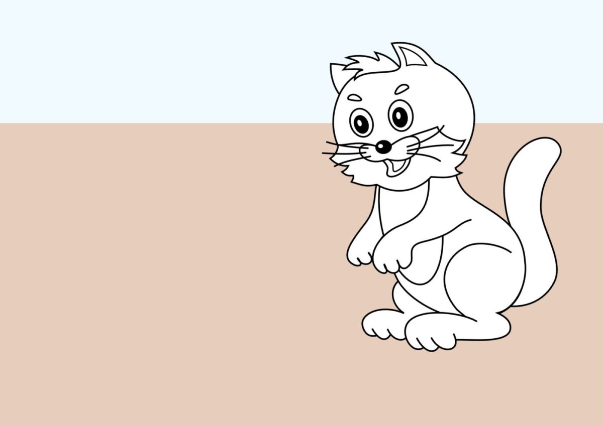 Кошка с мышкой раскраска для детей