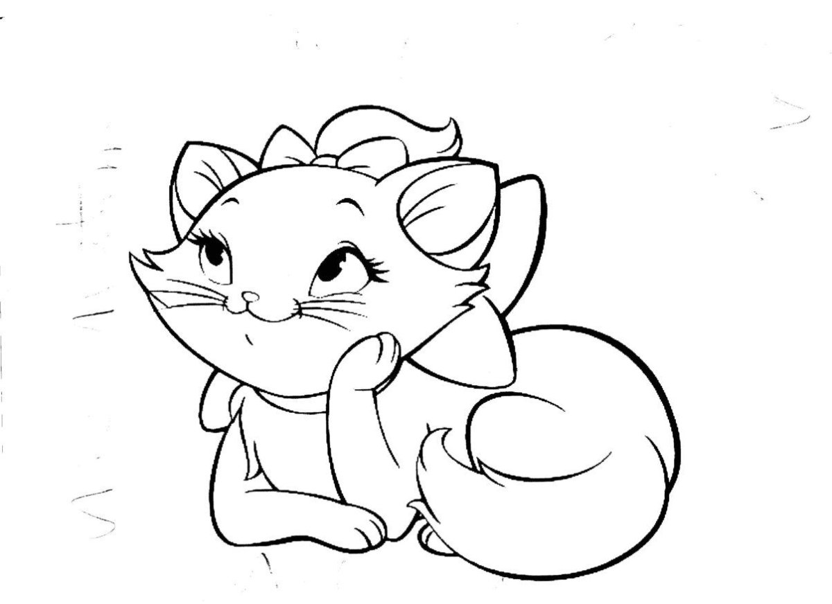 Мордочка котенка раскраска