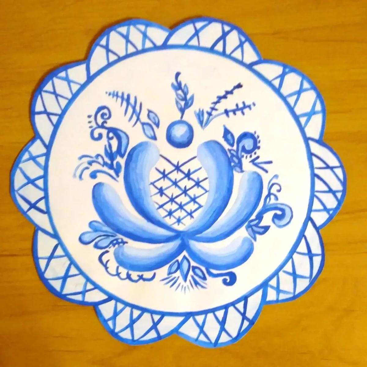 Гжельская роспись для детей