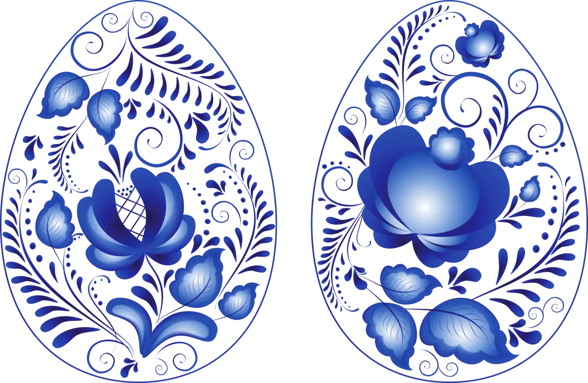 Яйцо в росписи Гжель для детей