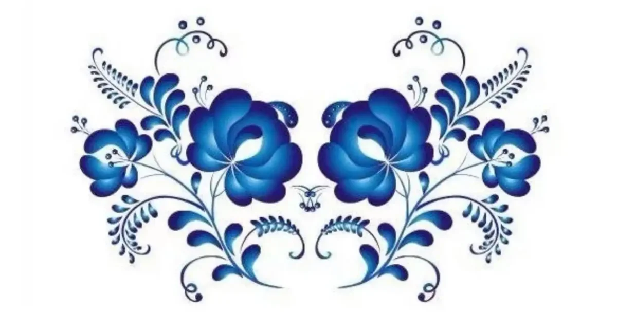 Орнаментная роспись Гжель