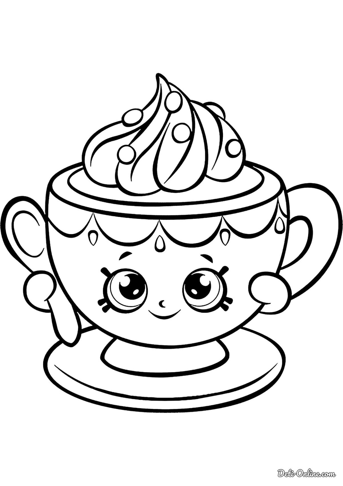 Чашка раскраска