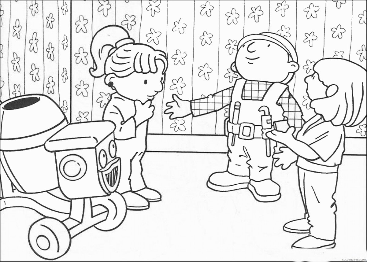 Маляр раскраска для детей