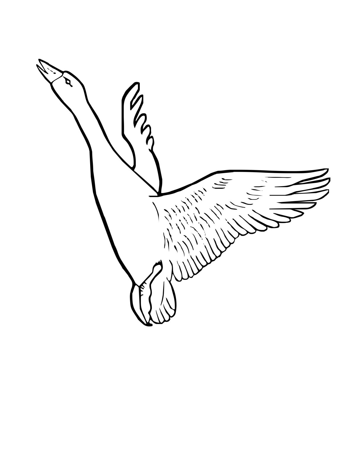 Раскраска "гуси-лебеди"