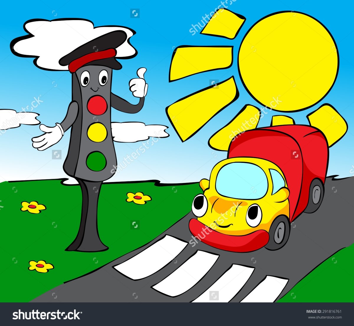 Светофор раскраска для детей