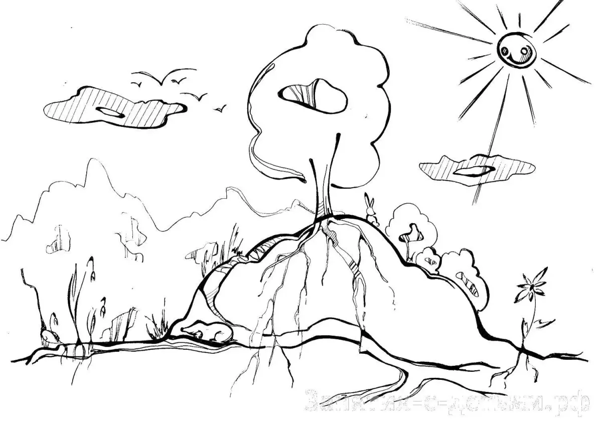 Земля раскраска для детей