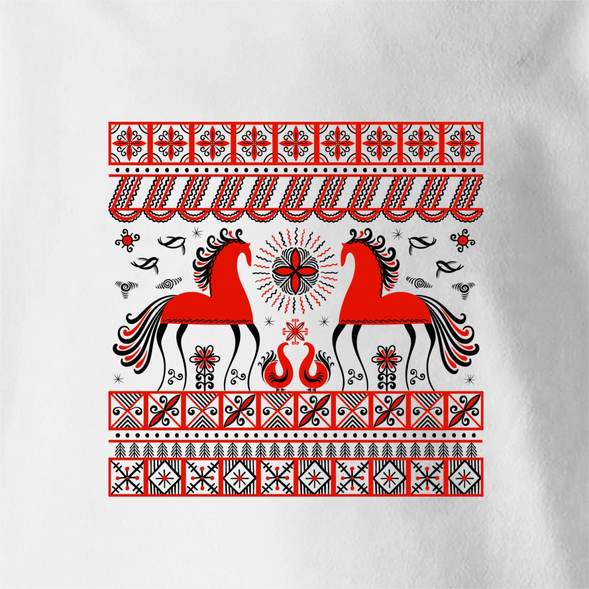 Мезенская роспись ленточный орнамент