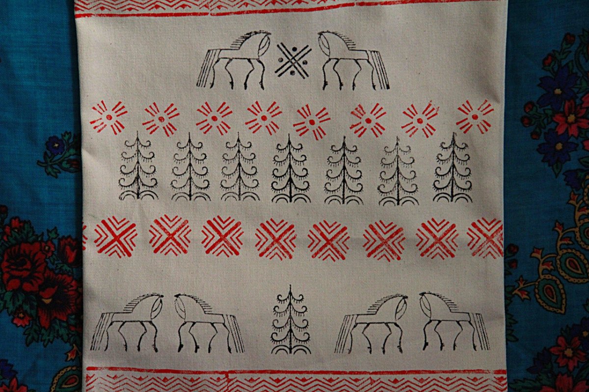 Мезенская роспись утка