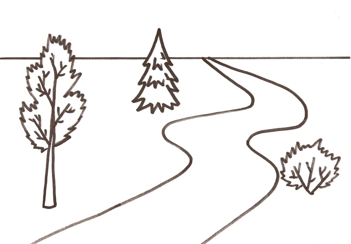 Тропинка раскраска