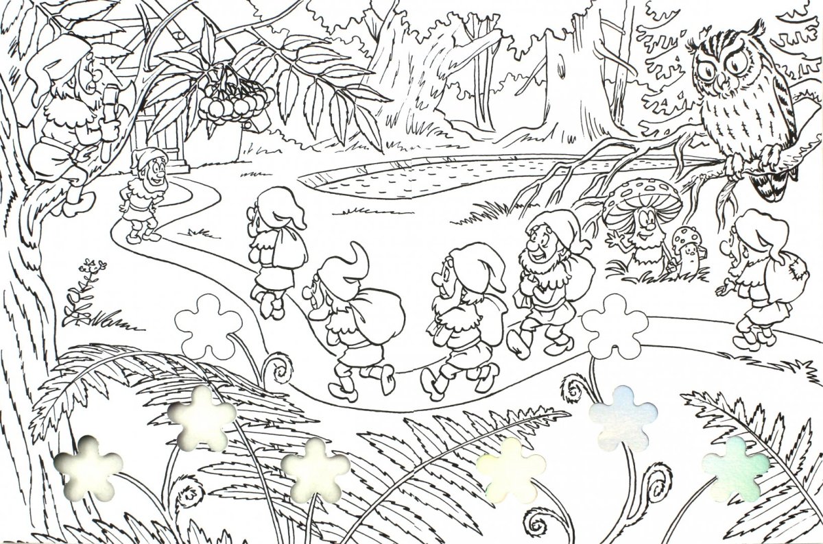 Лес раскраска для детей