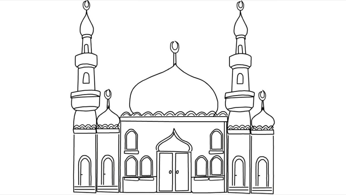 Мечеть раскраска