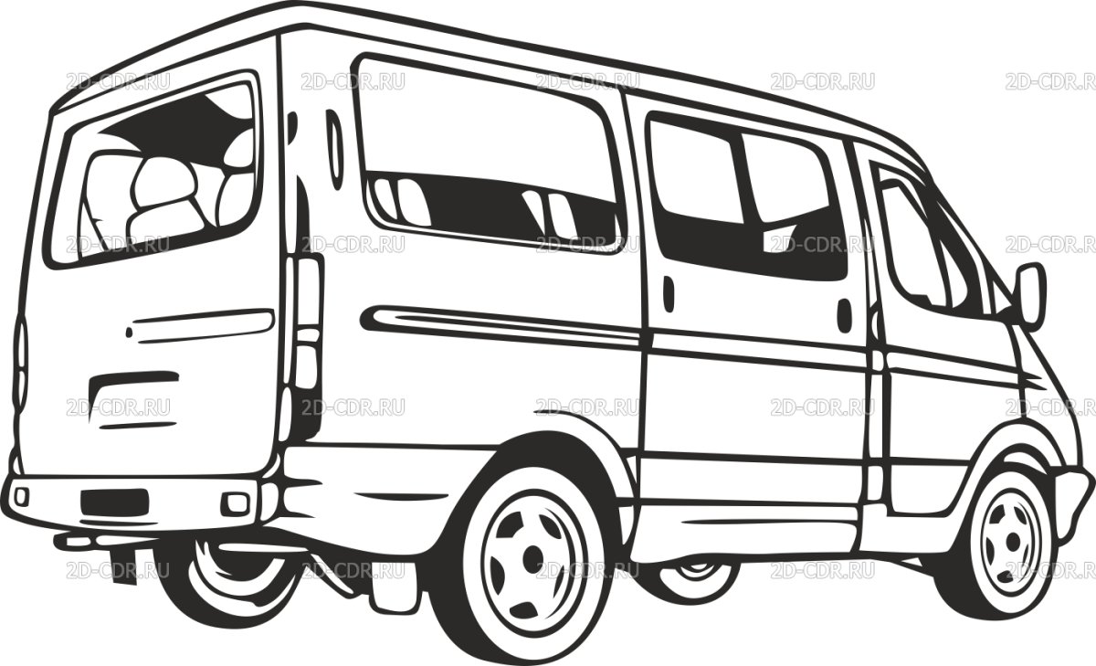 Газель вид сзади вектор