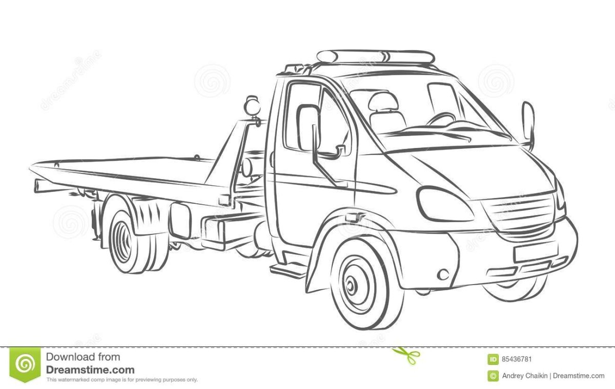 Эвакуатор раскраска для детей