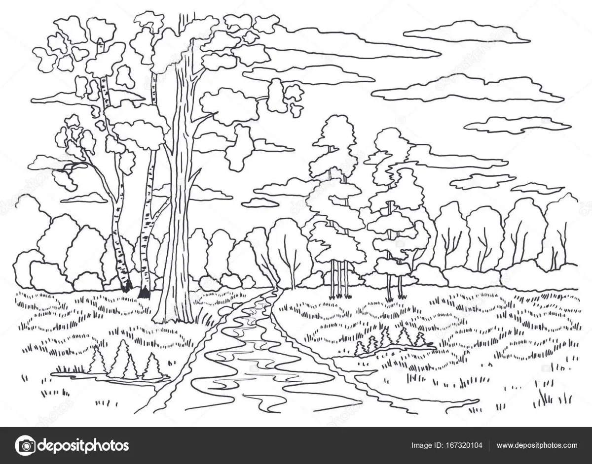 Раскраска природа